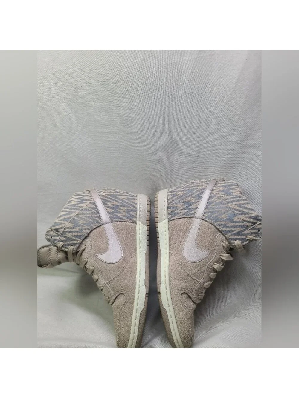 Nike Dunk Sky Hi Hidden Wedge Gray Suede Bolt Women’s Size 9- Rare